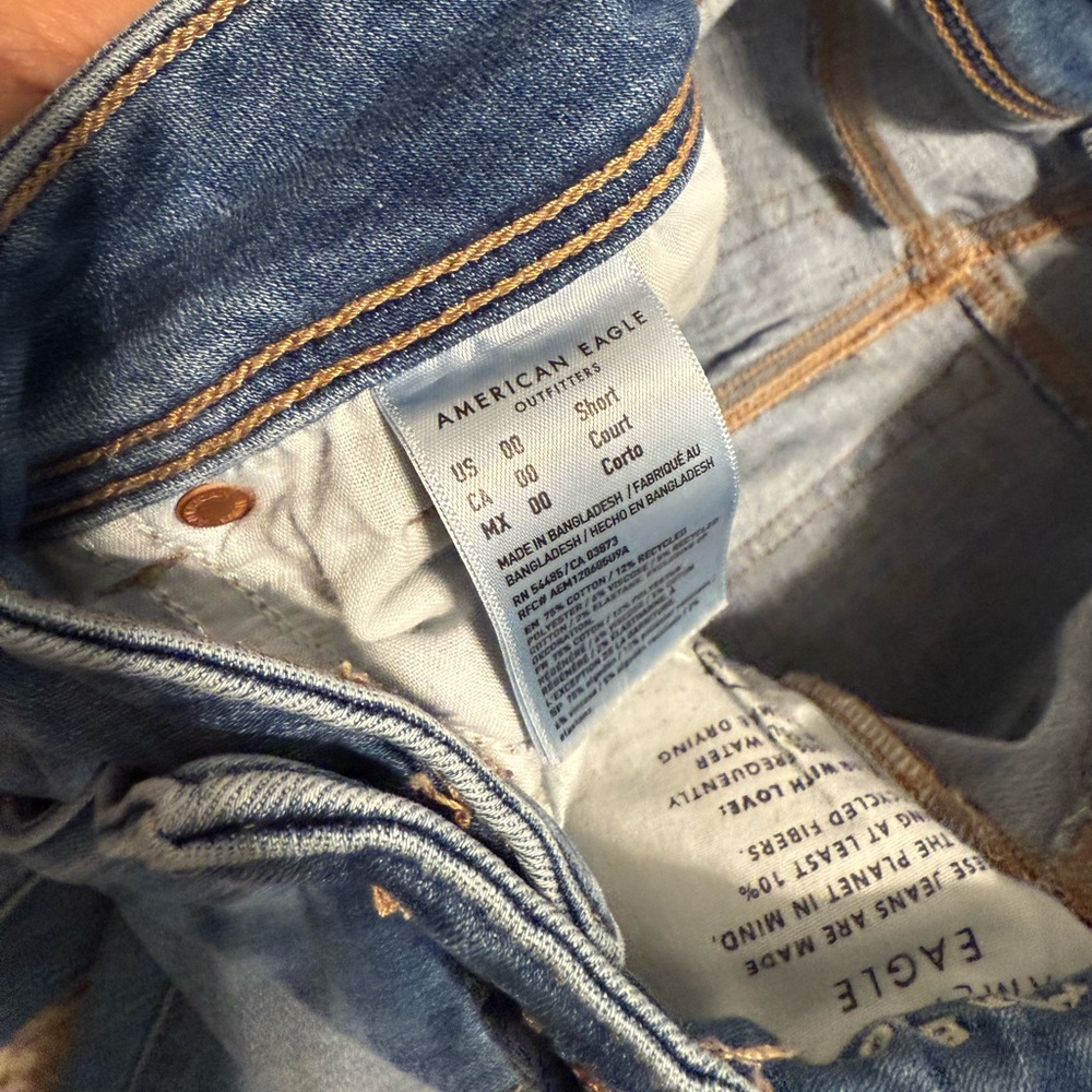 American Eagle Jeans Kick Boot Next Level Stretch 00 Short - Picture 6 of 7